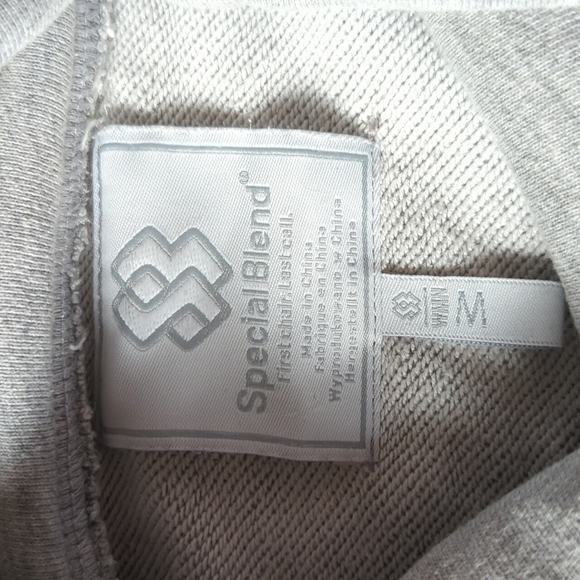 Special Blend Pullover Sweatshirt Zip Pockets Cowl Neck Women's Size Medium - Picture 12 of 13